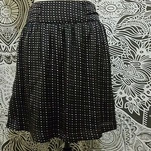 NWOT Sateen black skirt